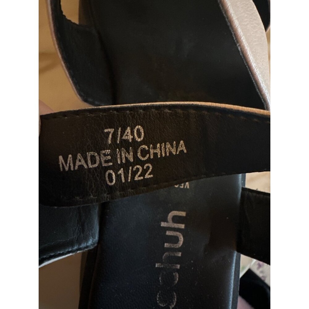 Schuh Vegan Friendly Womens Platform Sandals White With Buckle Straps Size 9 - Picture 5 of 7